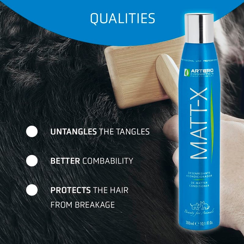 Artero Matt-X Ultra Dematting Spray for Dogs & Cats â€“ Professional Detangler & Conditioner, Fast Tangle Removal, Soft Shiny Coat Finish, 10.1 fl oz - Image 4